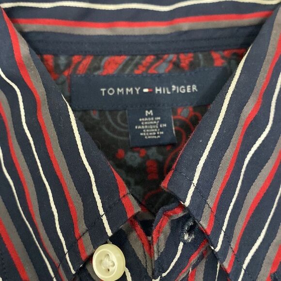 TOMMY HILFIGER long sleeve men’s striped button down shirt - Picture 5 of 5